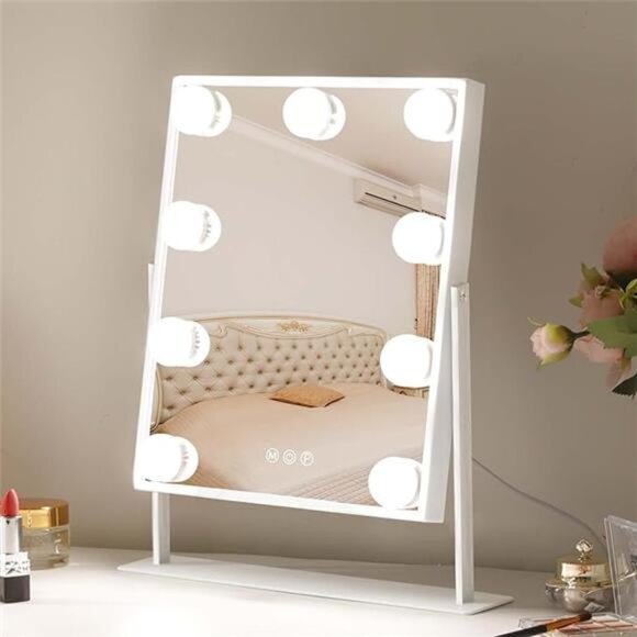 Vanity Mirror with Lights Hollywood Lighted Makeup Mirror with 9 Dimmable Bulbs - Picture 7 of 7